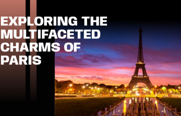 Eiffel Tower in Paris during sunset with saturated oink clouds in the sky